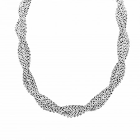 Milanese twisted mesh necklace