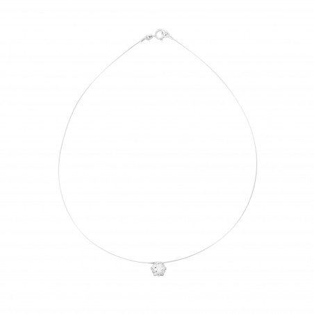 Medium adjustable 6 claw transparent necklace