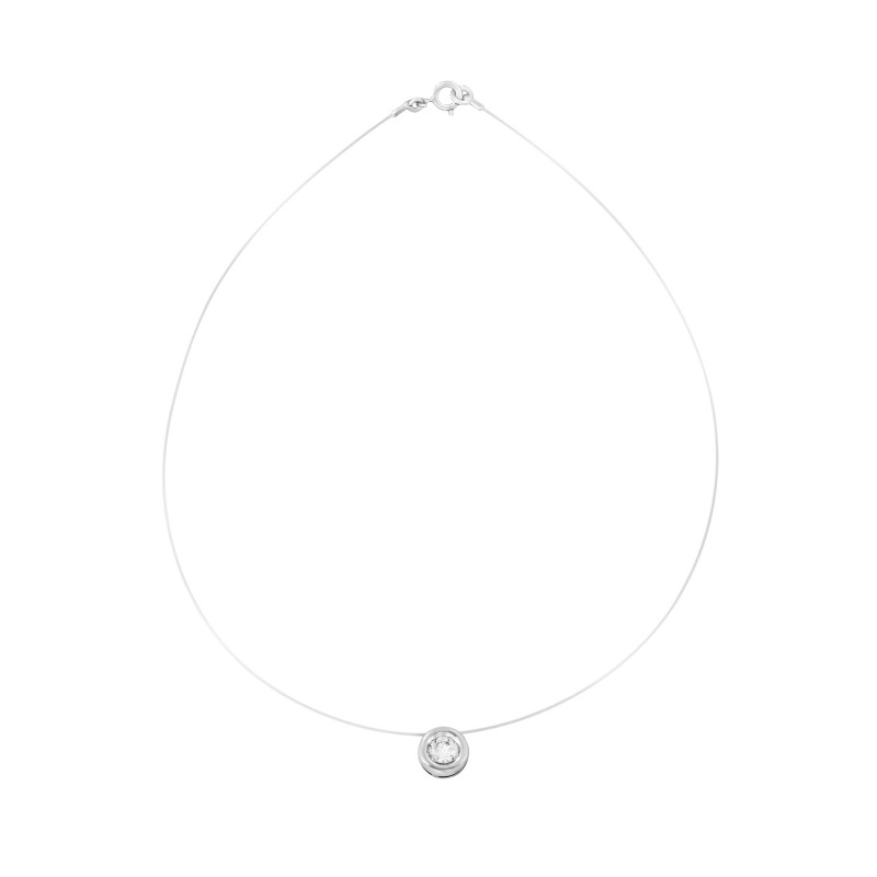 Adjustable round transparent necklace - Necklaces - Guiot de Bourg