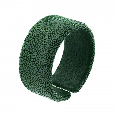 Green shagreen bracelet