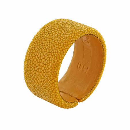 Yellow shagreen bracelet