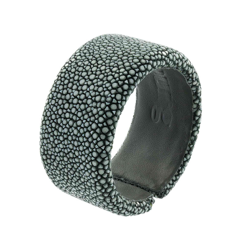 Gray shagreen bracelet - Shagreen - Guiot de Bourg