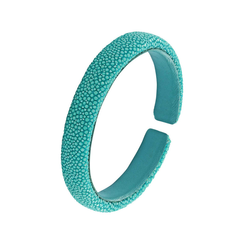 Turquoise shagreen bracelet - Shagreen - Guiot de Bourg