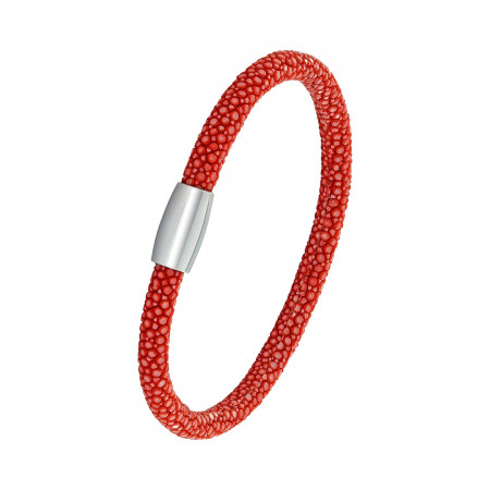 Red shagreen bracelet
