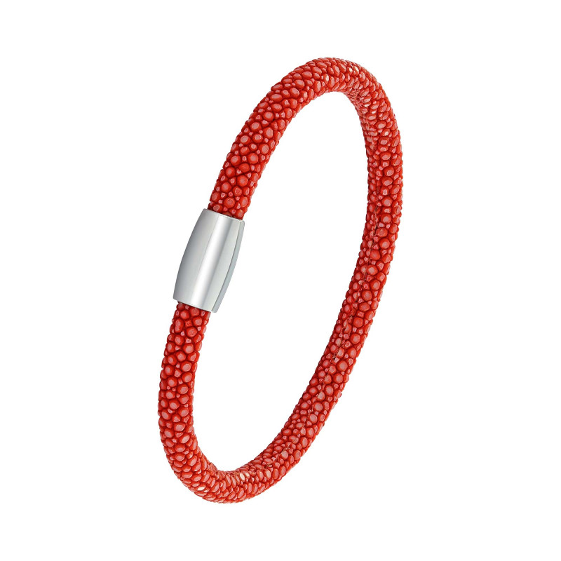 Red shagreen bracelet - Shagreen - Guiot de Bourg