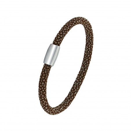 Brown shagreen bracelet