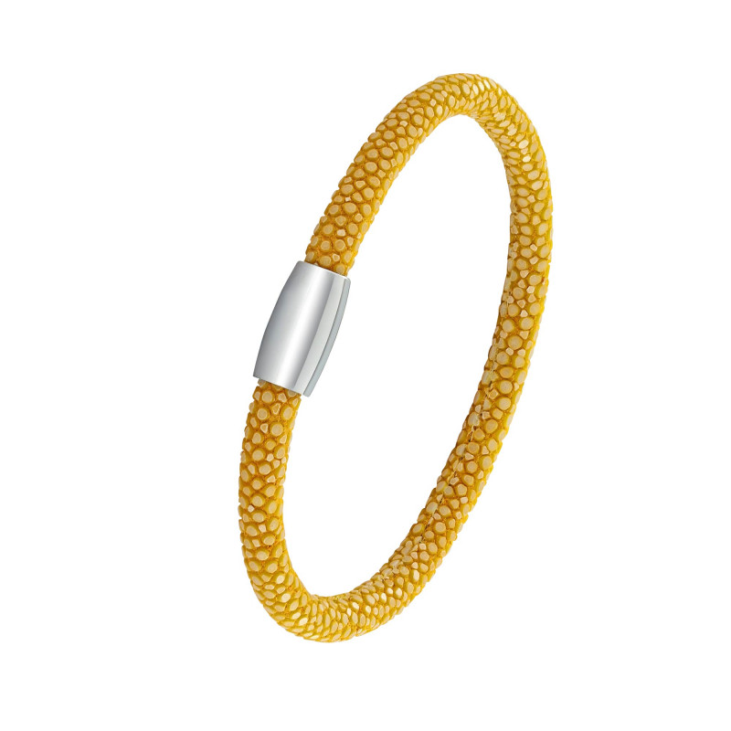 Yellow shagreen bracelet - Shagreen - Guiot de Bourg