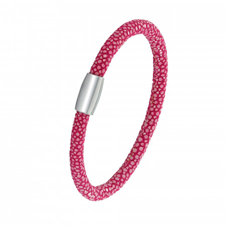 Pink fuchsia shagreen bracelet