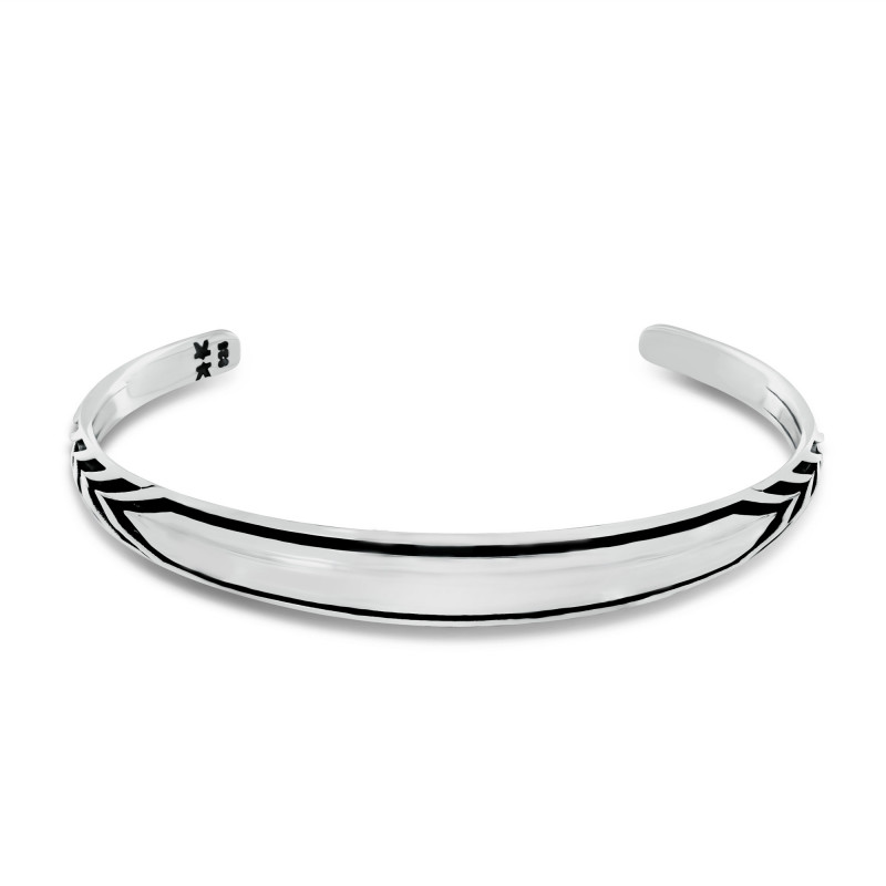 "Lines" men bangle bracelet - Bracelets - Guiot de Bourg