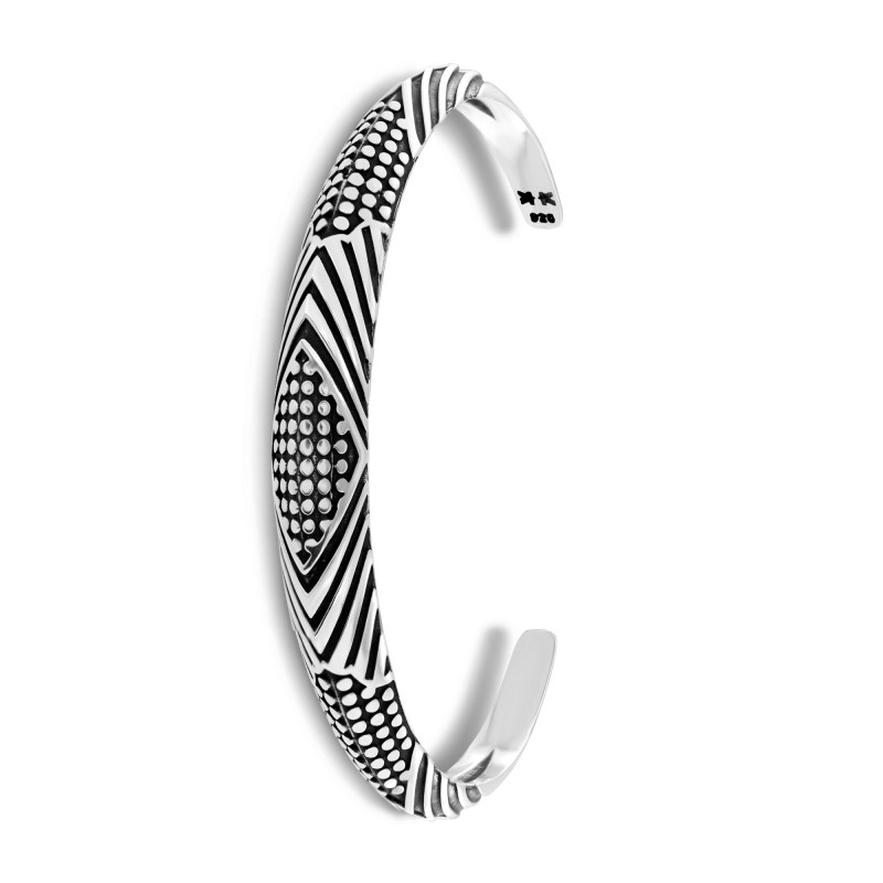 "Lines" men bangle bracelet  - Bracelets - Guiot de Bourg