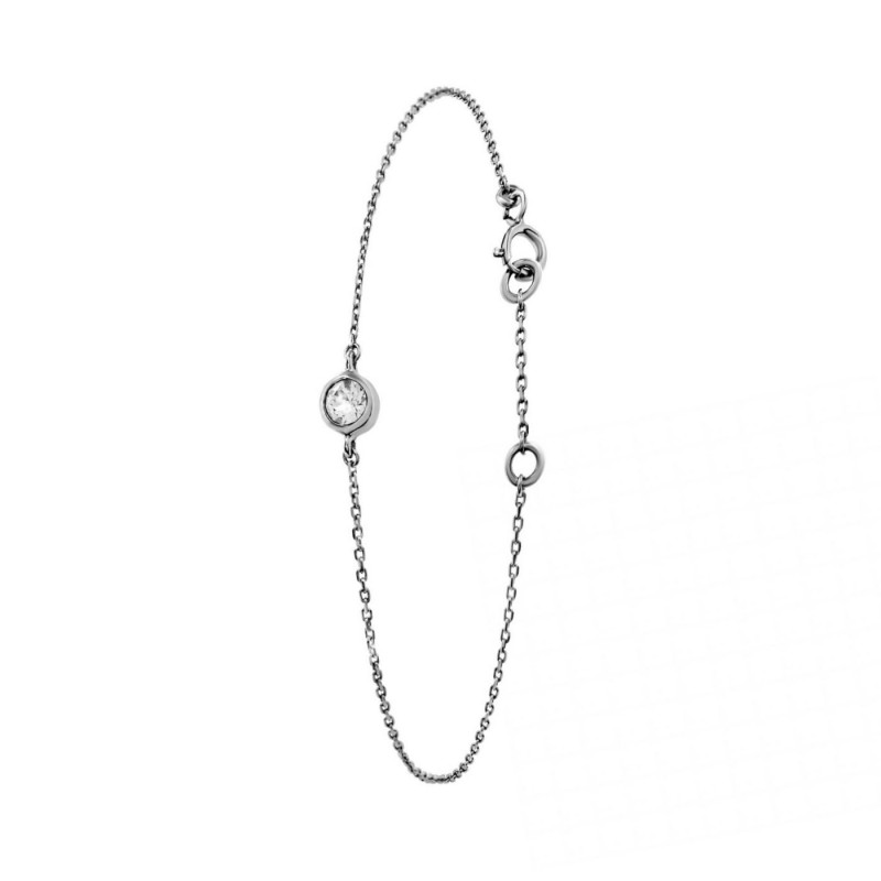 Solitaire sterling silver bracelet - Bracelets silver - Guiot de Bourg