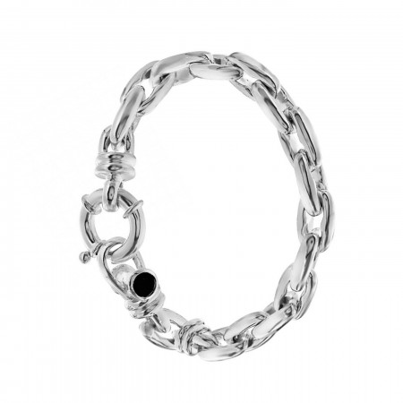 Onyx clasp bracelet