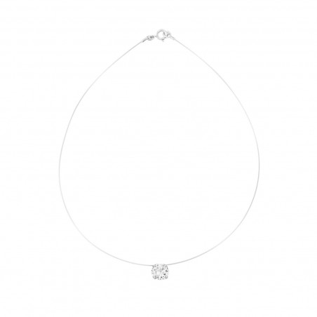 Collier transparent serti 4 griffes S