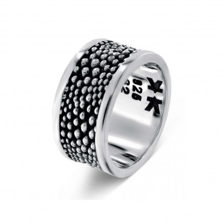 Sterling silver galuchat ring