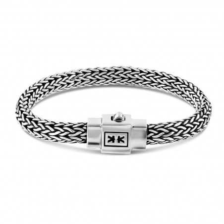 BRACELET MAILLE OS DE DRAGON OVAL 21CM FE.CARRE IKKU AG
