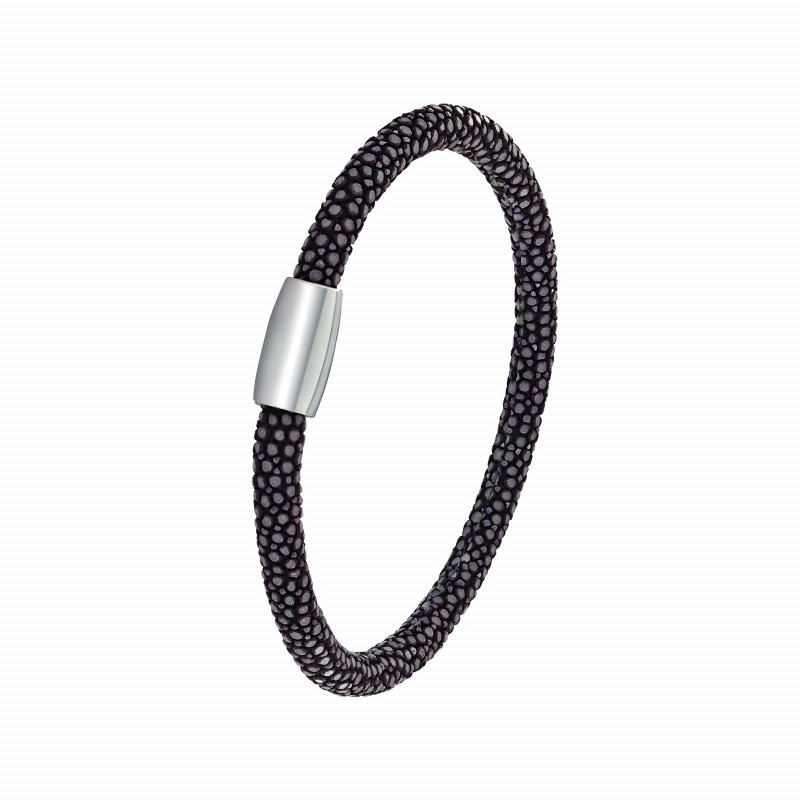 Mauve shagreen bracelet - Shagreen - Guiot de Bourg