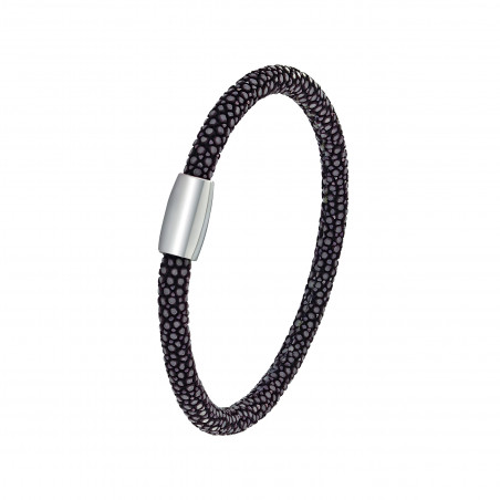 Mauve shagreen bracelet
