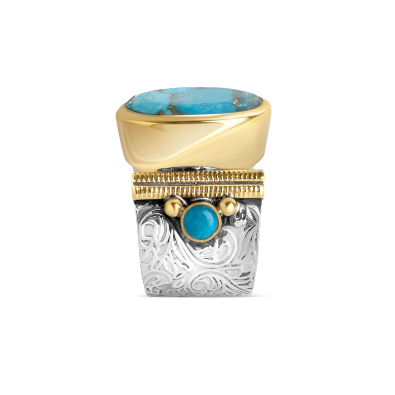 Bague Léna Turquoise - Bagues en argent - Guiot de Bourg