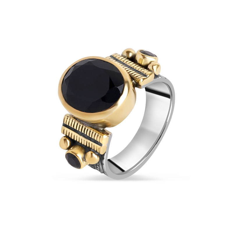 Lison Onyx Stone ring - Rings - Guiot de Bourg