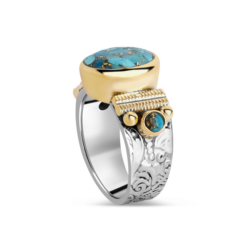 Lison Turquoise ring - Rings - Guiot de Bourg