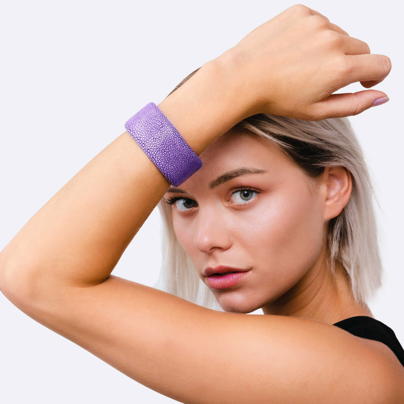 Purple shagreen bracelet - Shagreen - Guiot de Bourg