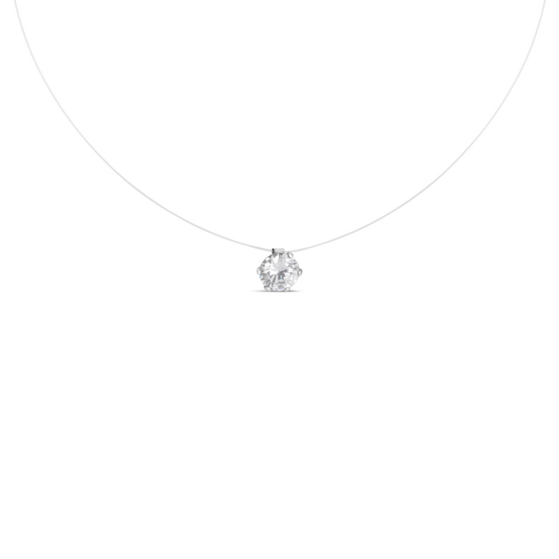 Medium adjustable 6 claw transparent necklace - Necklaces - Guiot de Bourg