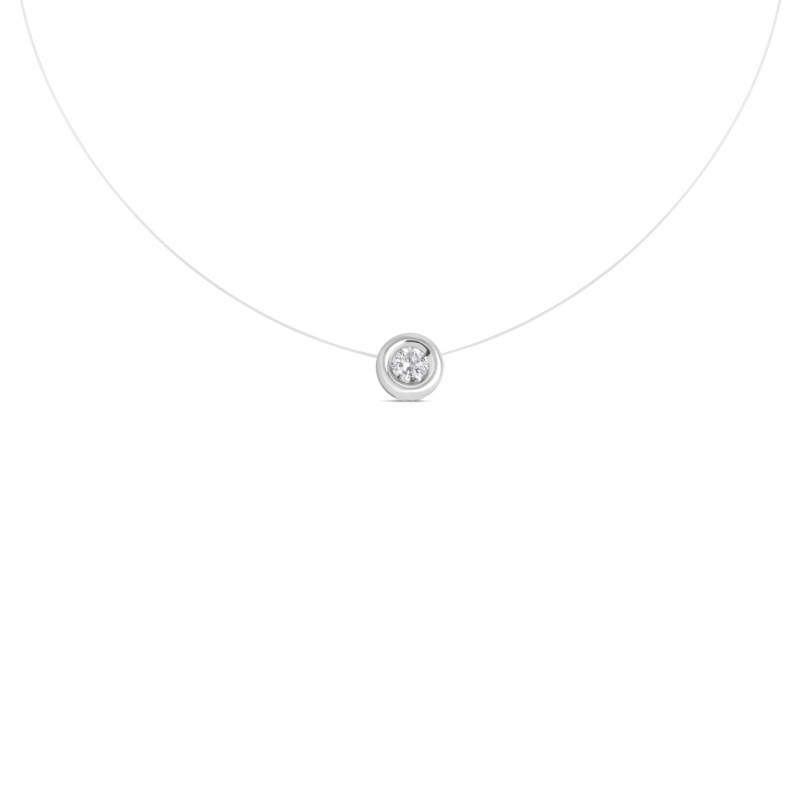 Adjustable round transparent necklace - Necklaces - Guiot de Bourg