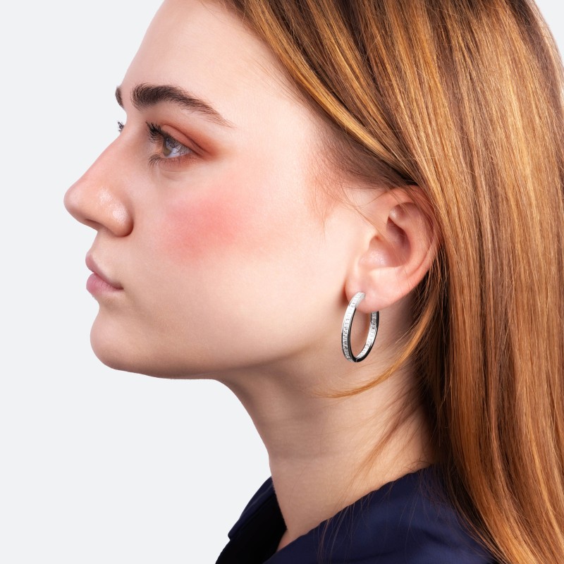 Boucles d'oreilles Adaline 30mm - Boucles d'oreilles en argent - Guiot de Bourg