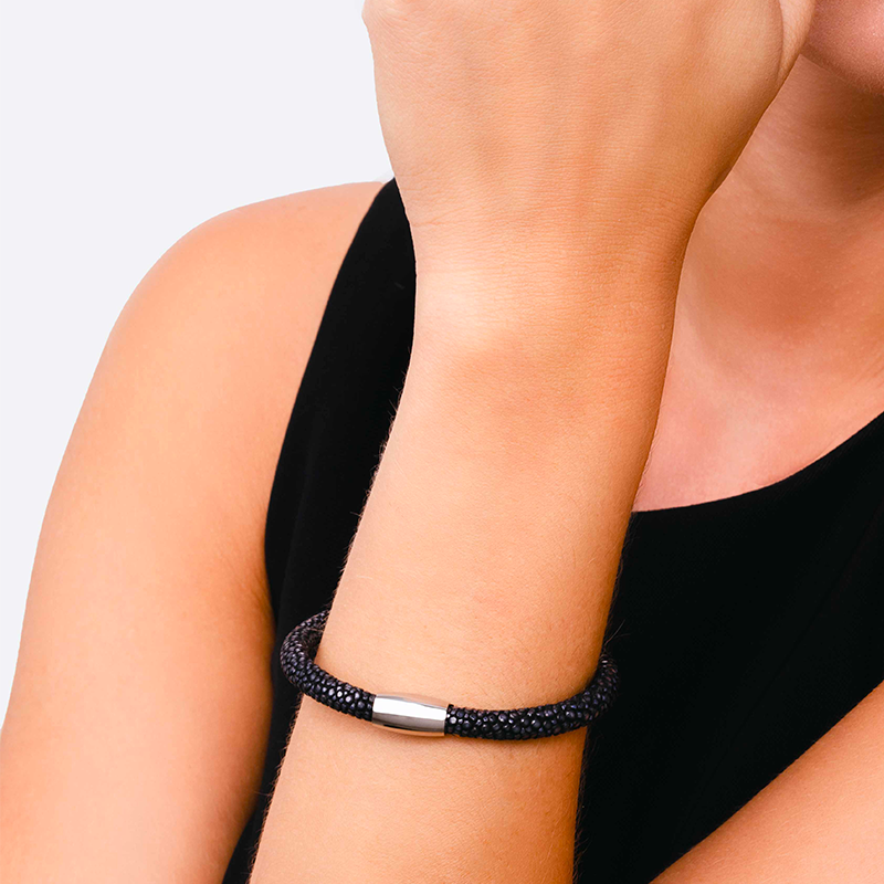 Bracelet galuchat noir - Galuchat - Guiot de Bourg