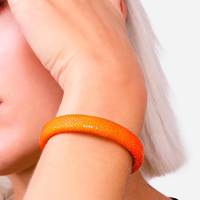 Bracelet galuchat orange 10 - Galuchat - Guiot de Bourg