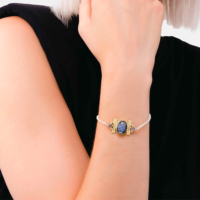 Bracelet Léna labradorite - Bracelets argent - Guiot de Bourg