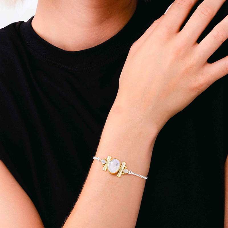 Bracelet Léna pierre de lune - Bracelets argent - Guiot de Bourg
