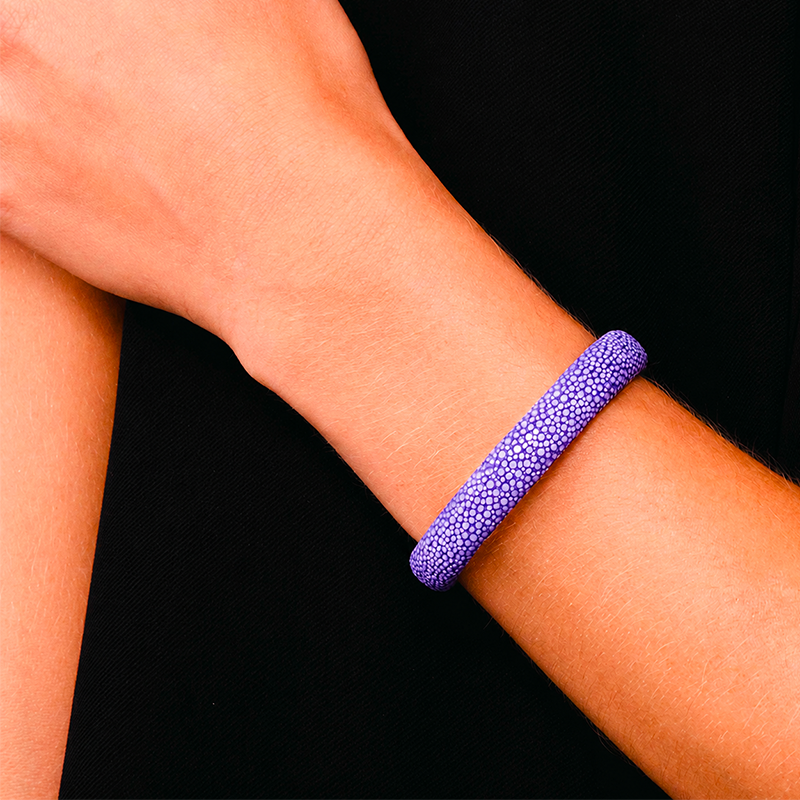 Bracelet galuchat violet 10 - Femme - Guiot de Bourg
